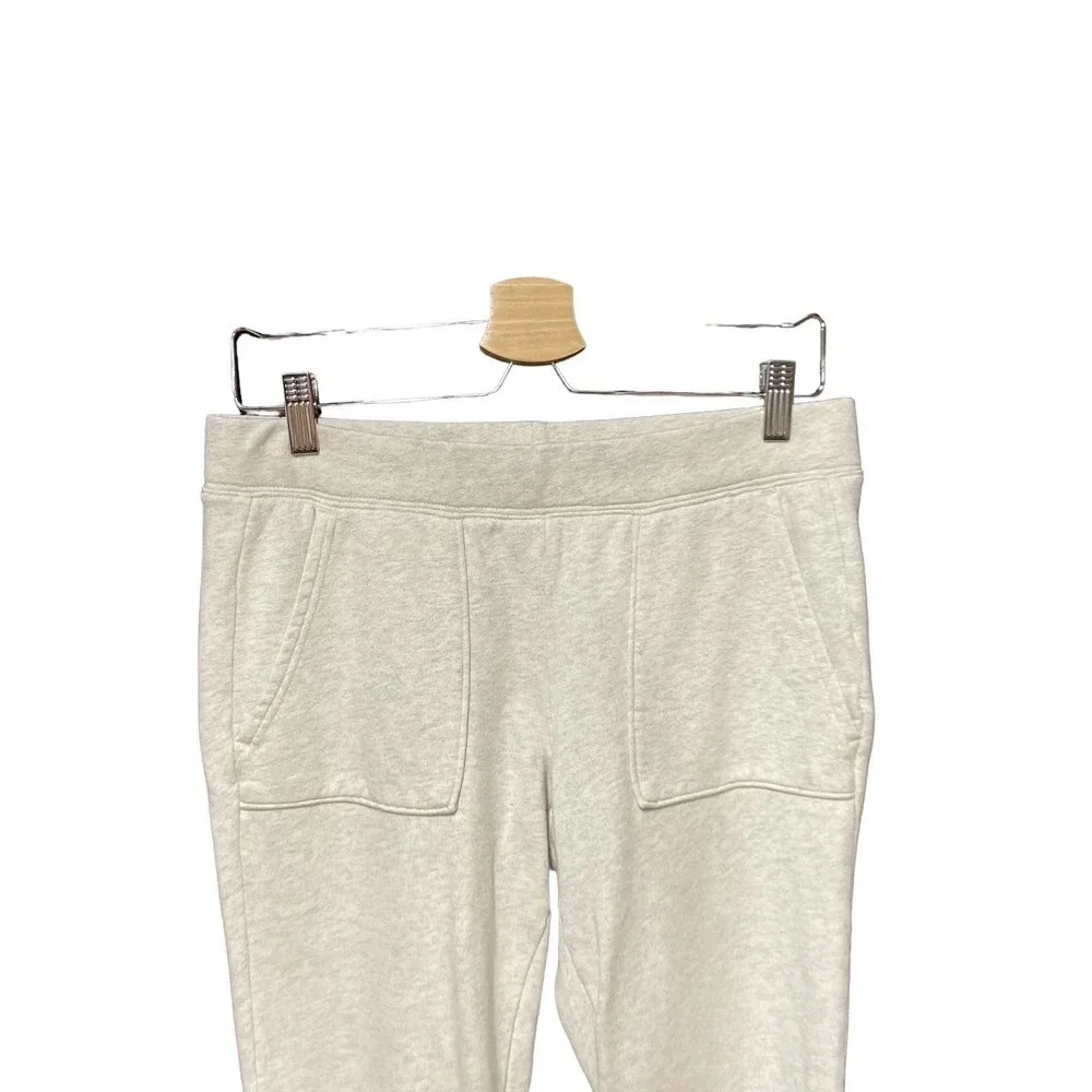 Pam &‎ Gela Lace-up Jogger Sweatpants Oatmeal Cream Gray Size Small